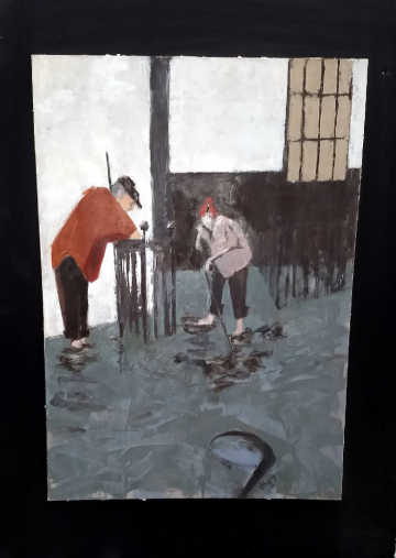 Dana 2000 -  50x35cm - Óleo Tabla - 2000